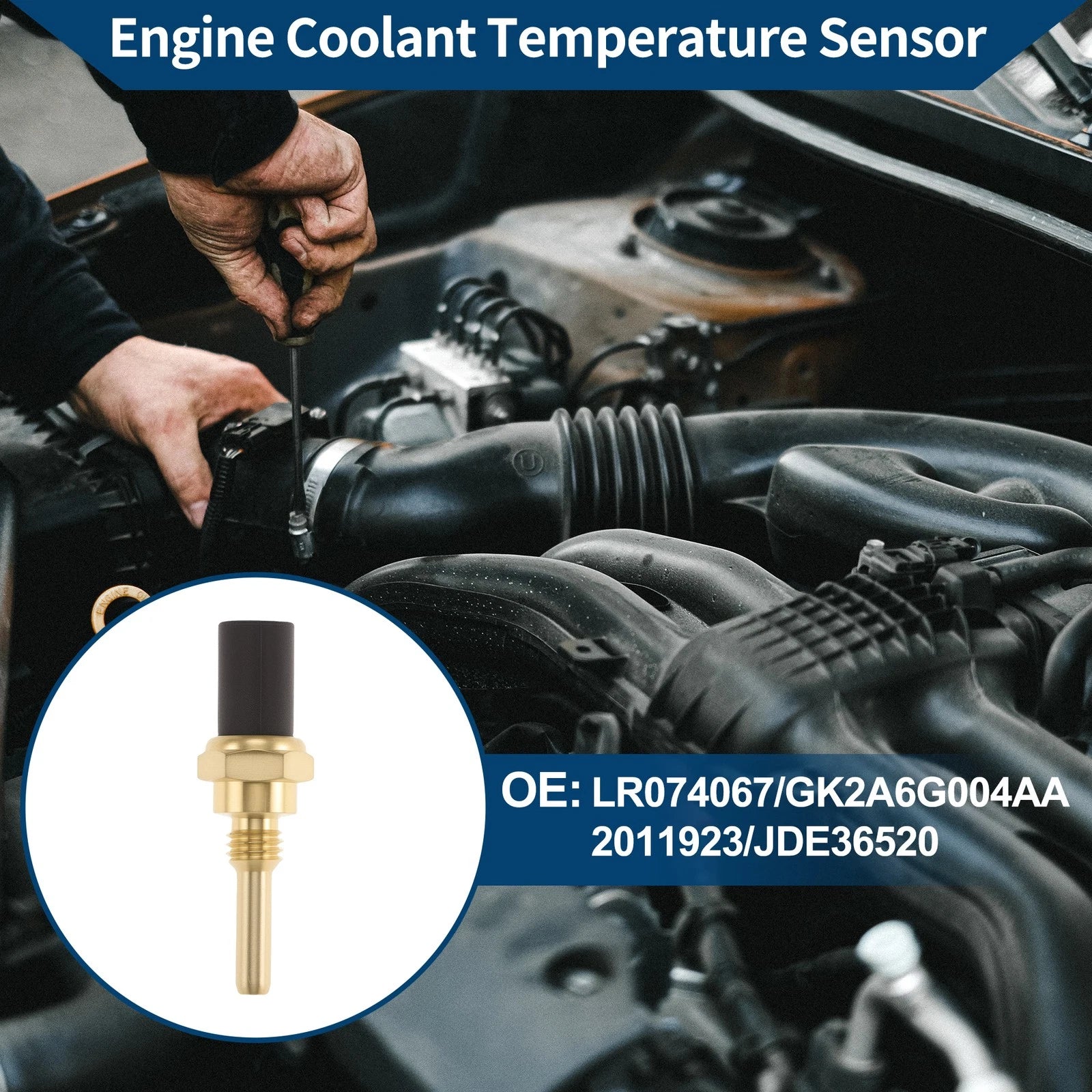 Engine Coolant Temperature Sensor No.LR074067 for Land Rover Range Rover Evoque (2012–2018)