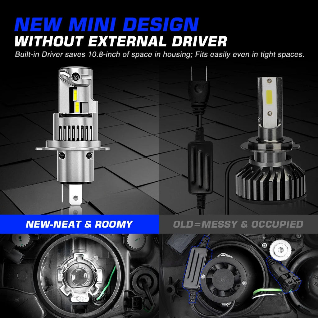 H4 9003 LED Headlight Bulbs for