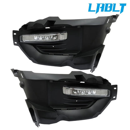 2X LED Fog Light Lamp & Black Cover for Ford Explorer (2020–2021)