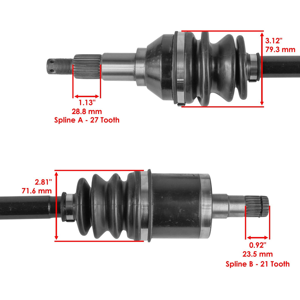 Caltric Front Left CV Axle Replacement for Can-Am Commander 1000R 2018-2020