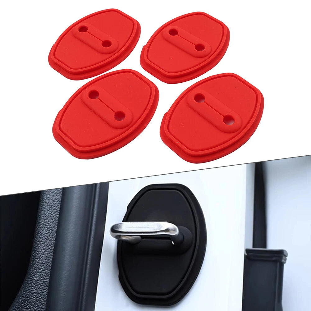 Door Lock Protective Cover for Audi A3 A4 TT S3 S4 VW Golf Passat Tiguan Red