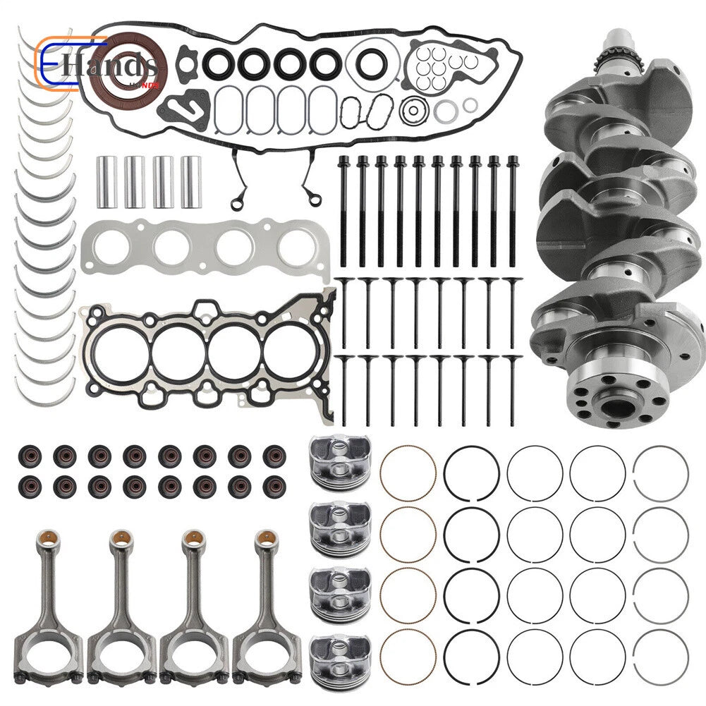 2.0L Engine Crankshaft + Con Rods + Piston + Bearings + Gasket Kit for Hyundai Kia (G4NC)