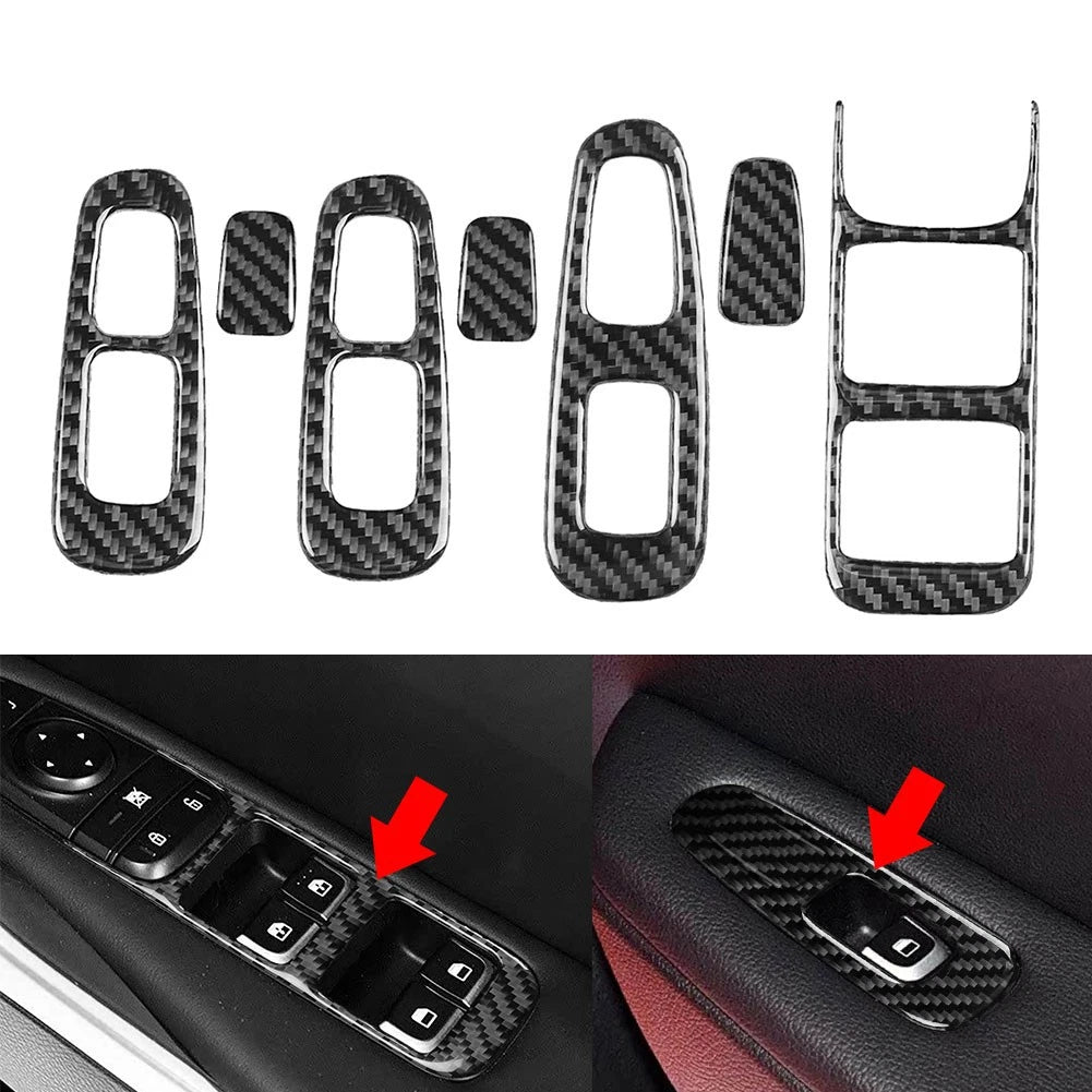 7pcs Window Lift Switch Button Panel Cover Trim for Kia Stinger (2018–2023)