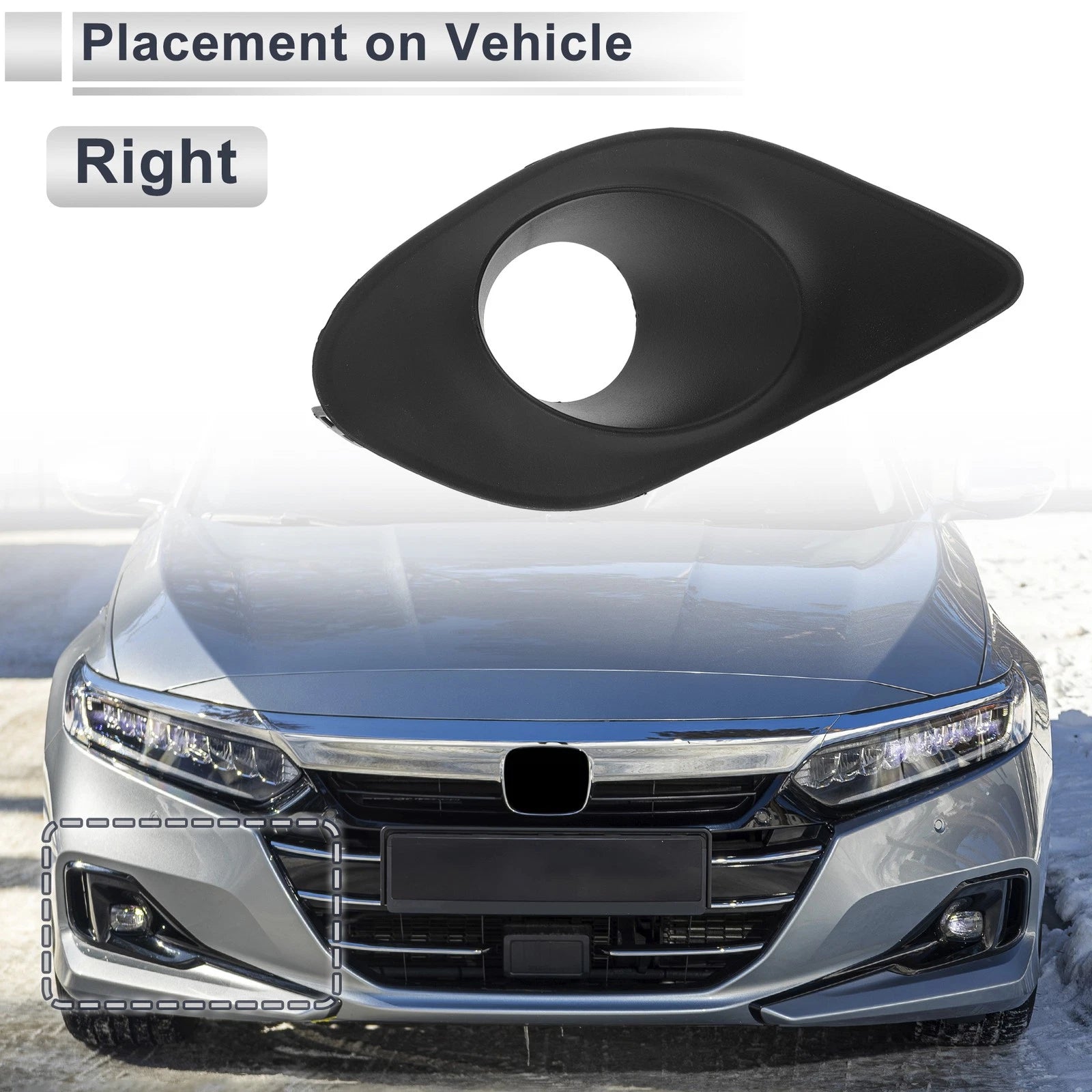 1 Pc Front Right Fog Light Grill Replacement for Dodge Charger (2015–2020)