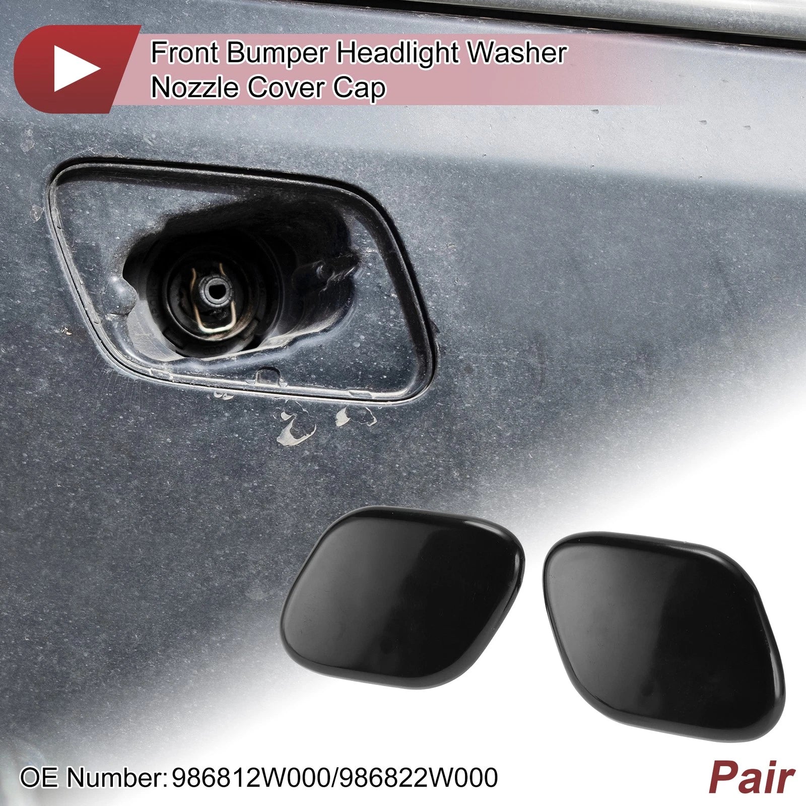 Headlight Washer Nozzle Cover Cap for Hyundai Santa Fe (2007–2012)