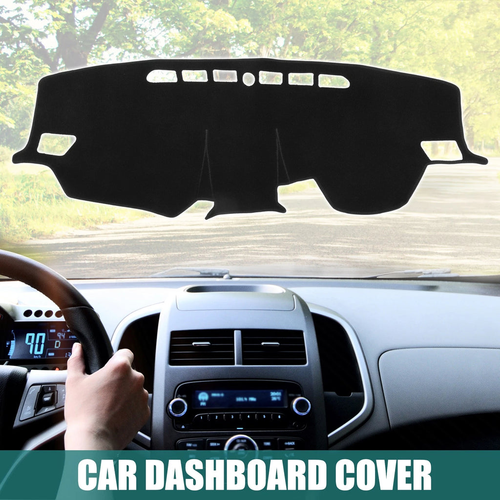 Dashboard Cover Black Polyester Mat Protector for Toyota Rize (2019–2023)