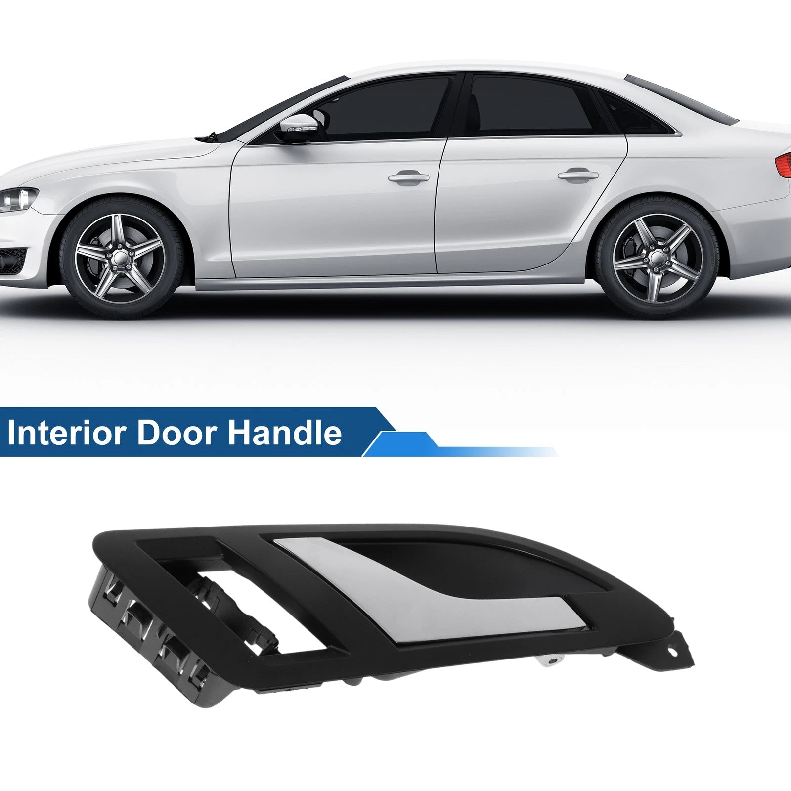 Front Driver Side Interior Door Handle for VW Skoda (2001–2008) Black Chrome