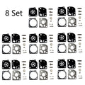 Set of 8 Carburetor Gasket Kit for Zama RB-64 C1U-K47 ECHO SRM 2100 GT2150
