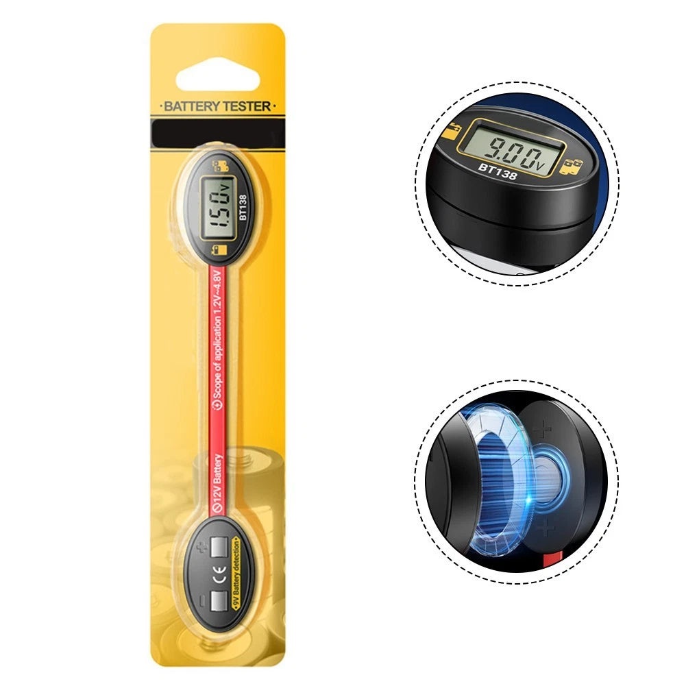 Battery Tester with Magnetic Suction for Accurate Measurement
