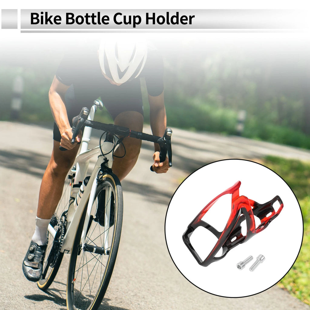 Water Bottle Cup Holder for Motorcycle Bicycle Black Red Plastic Universal
