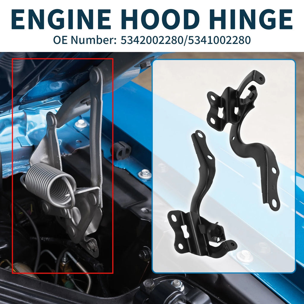 Hood Hinges Front Left Right Replacement for Toyota Corolla 2017–2019