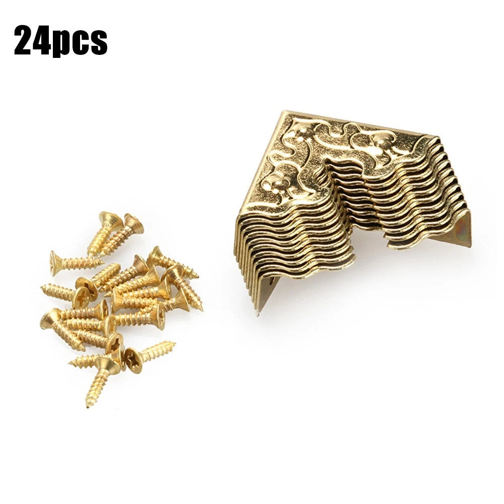 Decorative Corner Cover Protector Bracket for Retro European Jewelry Box