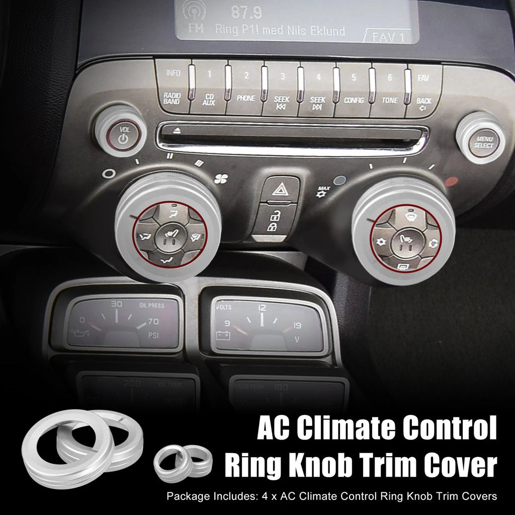 Center Control Ring Knob Cover Replacement for Chevrolet (4pcs) (2005–2015)
