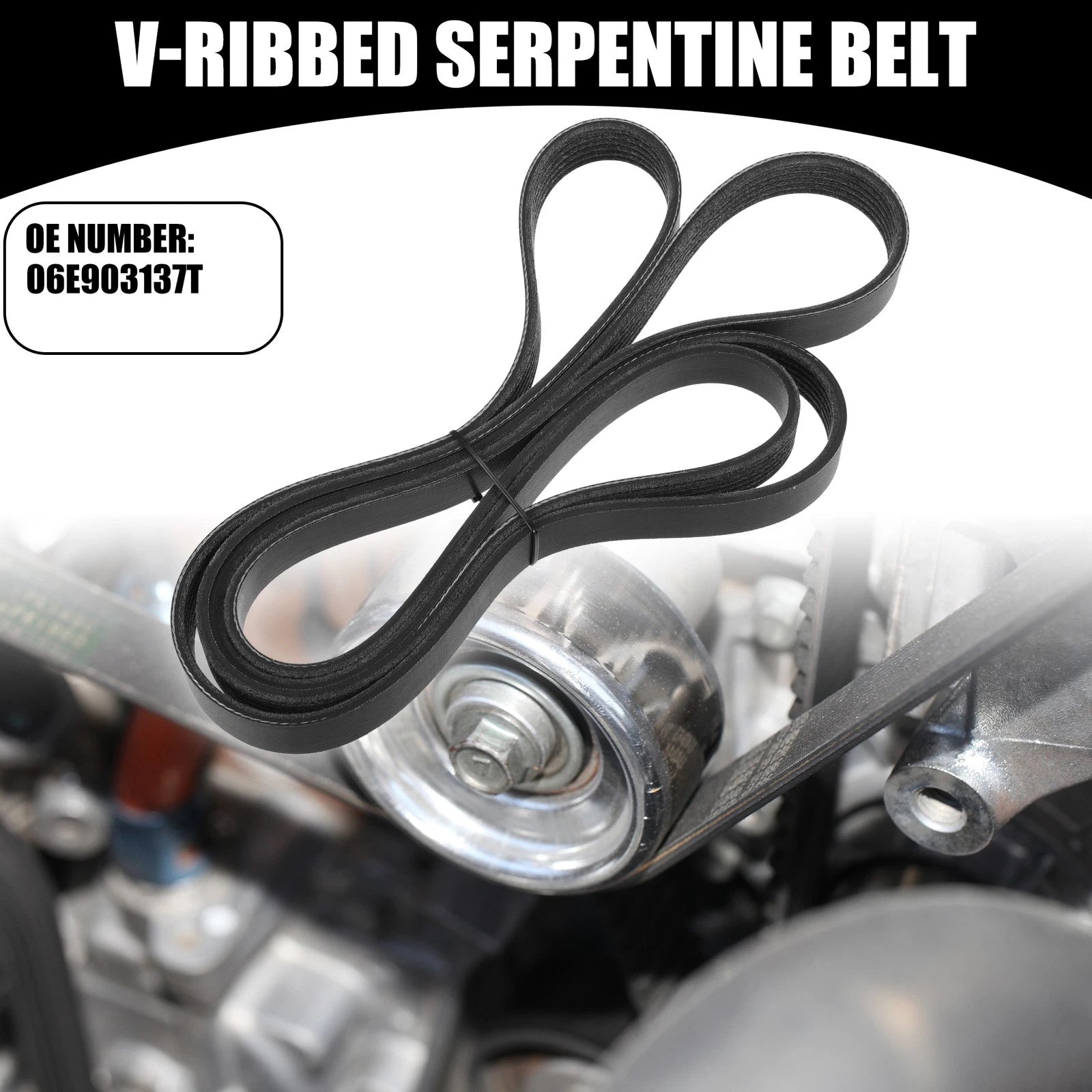 V Ribbed Serpentine Belt Replacement for Audi S5 3.0L (2012–2017)
