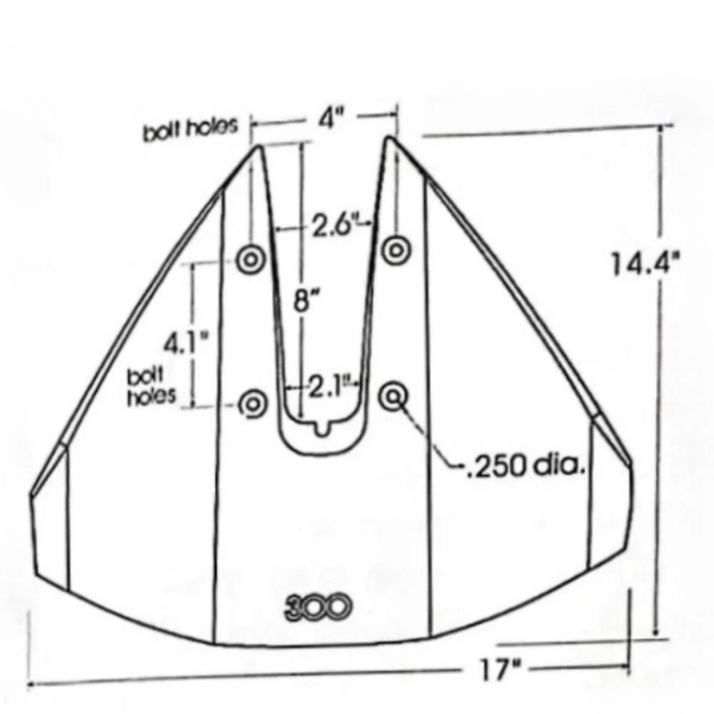 Hydrofoil Stabilizer Fin Kit for Outboard & Stern Drive Engines