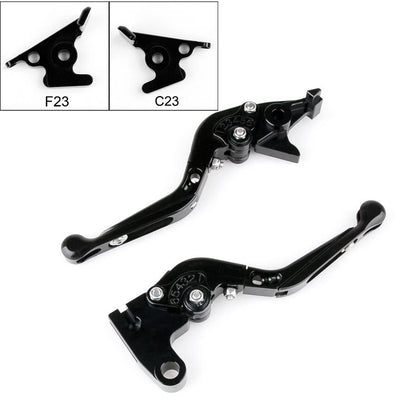 Adjustable Folding Brake Clutch Levers for Aprilia Moto Guzzi (Black)