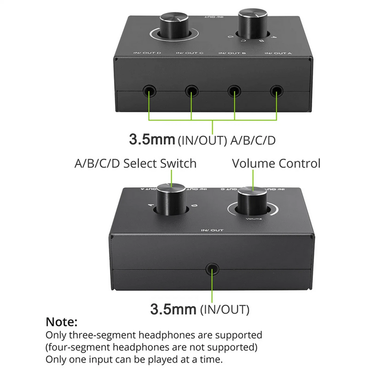 4-Port Audio Switch for Stereo Audio Systems