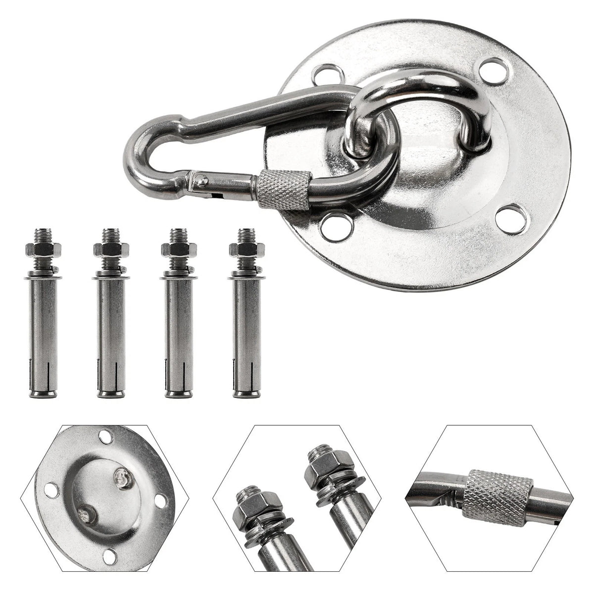 Heavy Duty Ceiling Hook for Hanging Chair/Lamp/Swing 9x9cm