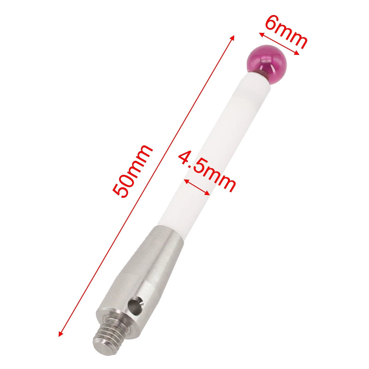 2X 50mm CMM Probe Stem with 6mm Ball Tips for Precise Inspections
