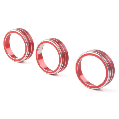 3X AC Climate Control Ring Knob Cover for VW Golf Jetta Tiguan Passat Atlas