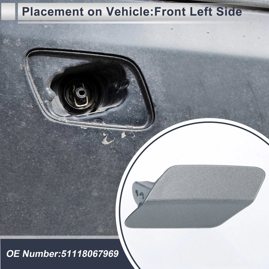 Headlight Washer Nozzle Cover Front Left for BMW 320i (2005–2013)