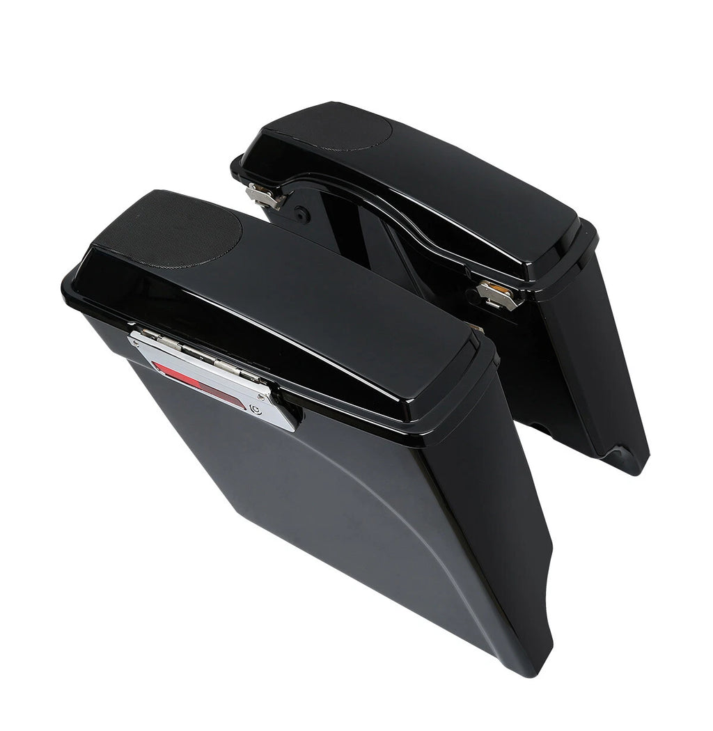5" Extended Hard Saddlebag Speaker Lids & Brackets for Harley Softail (1984–2017)