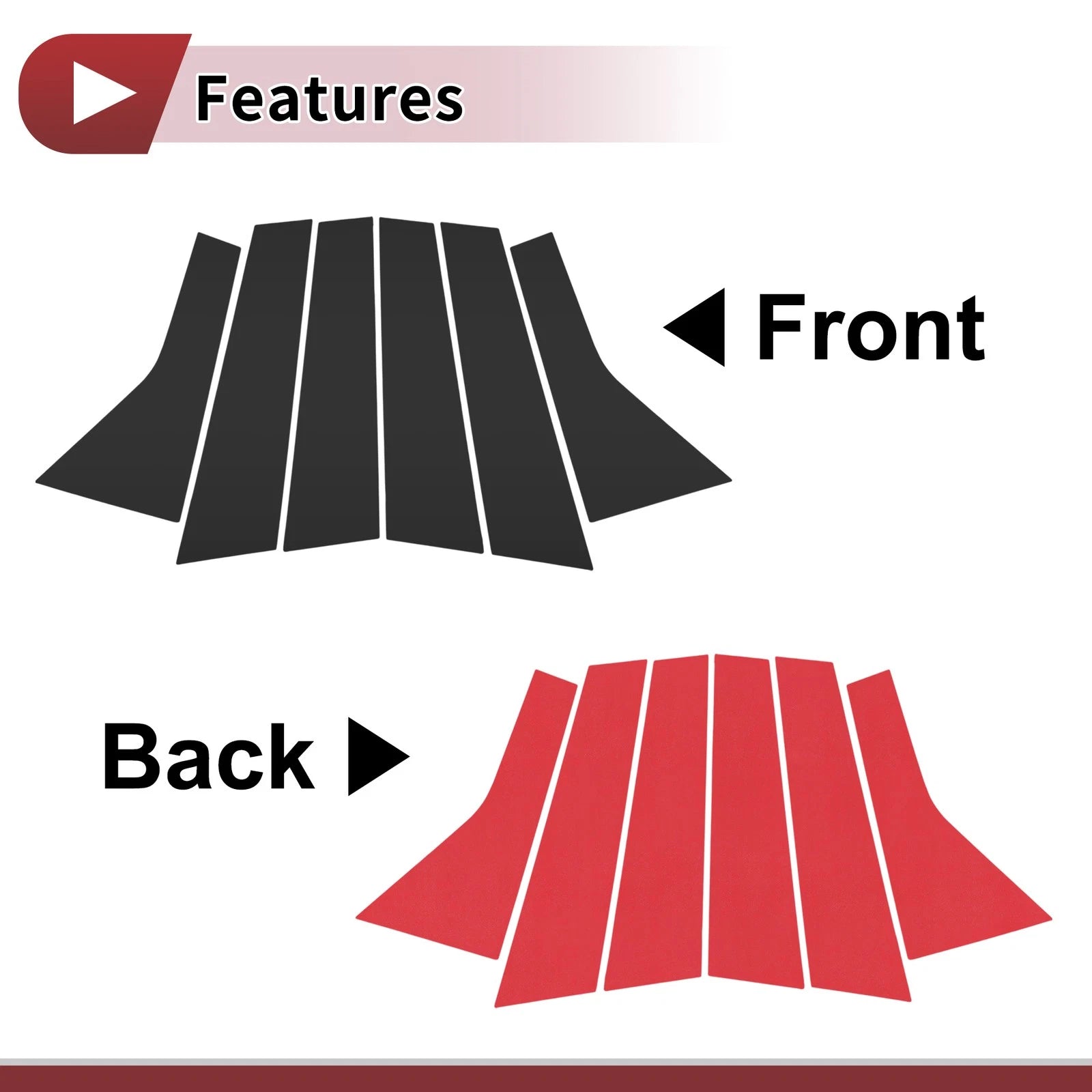Door Pillar Window Trim for Volvo XC60 (2009–2017) Black Left Right