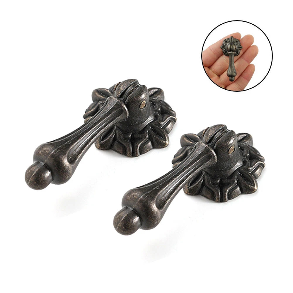 Set of 10 Antique Door Pull Knobs for Cabinet Drawer Hardware