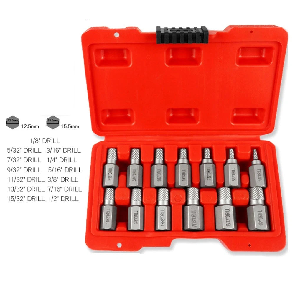13 Pcs Bolt Extractor Kit for Automotive Use