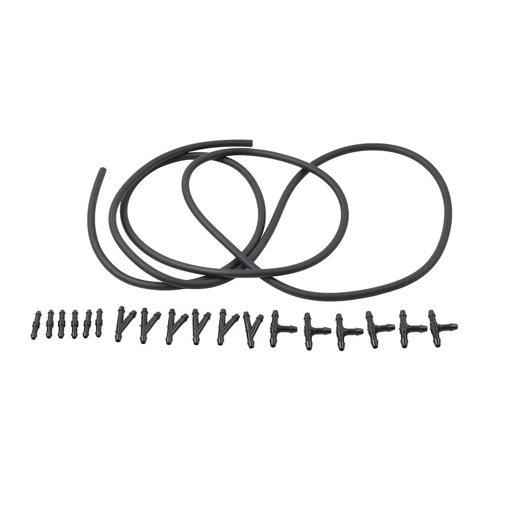 2M Windshield Washer Fluid Hose Kit with Connector for Universal Fit