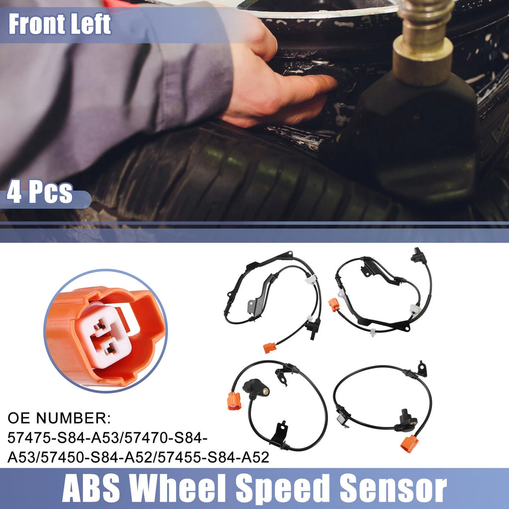 ABS Sensor Front Rear Left Right Replacement for Honda Accord (1998–2002)