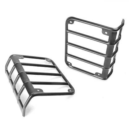Steel Rear Tail Light Covers for Jeep Wrangler JK (2007–2016) - Black Pair
