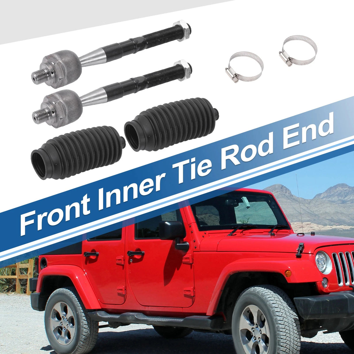 4PCS Front Inner Tie Rod End Links Replacement for Jeep Grand Cherokee (2011–2015)
