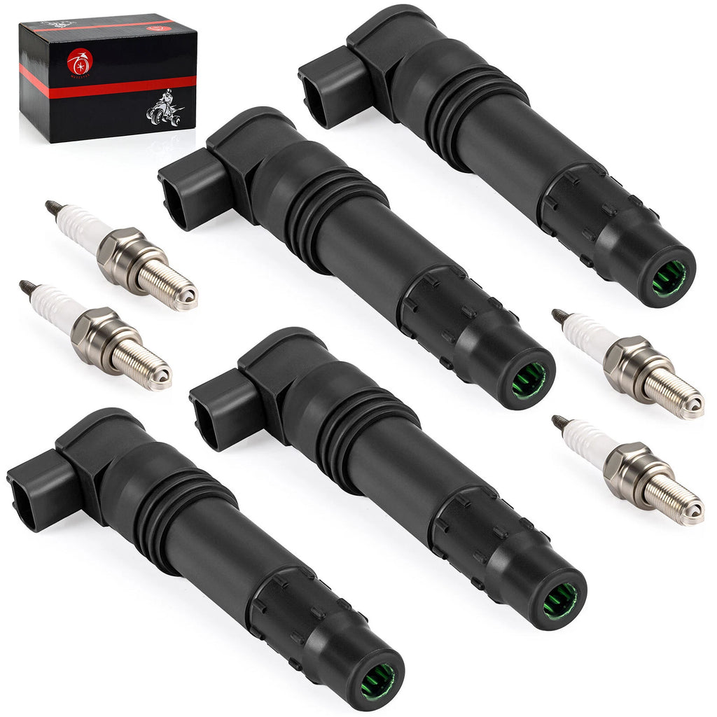 Set of 4 Ignition Coils & Iridium Spark Plugs for Suzuki GSX-R600 GSX-R750 GSX-R1000 (2001–2023)