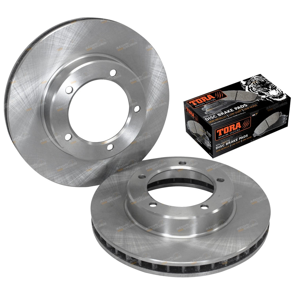 2x Front Disc Brake Rotors + Pads for Lexus LX470 (1998–2007)
