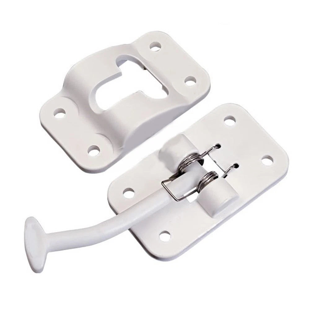 RV Door Catch Latch T Style Holder for Efficient Installation (White)