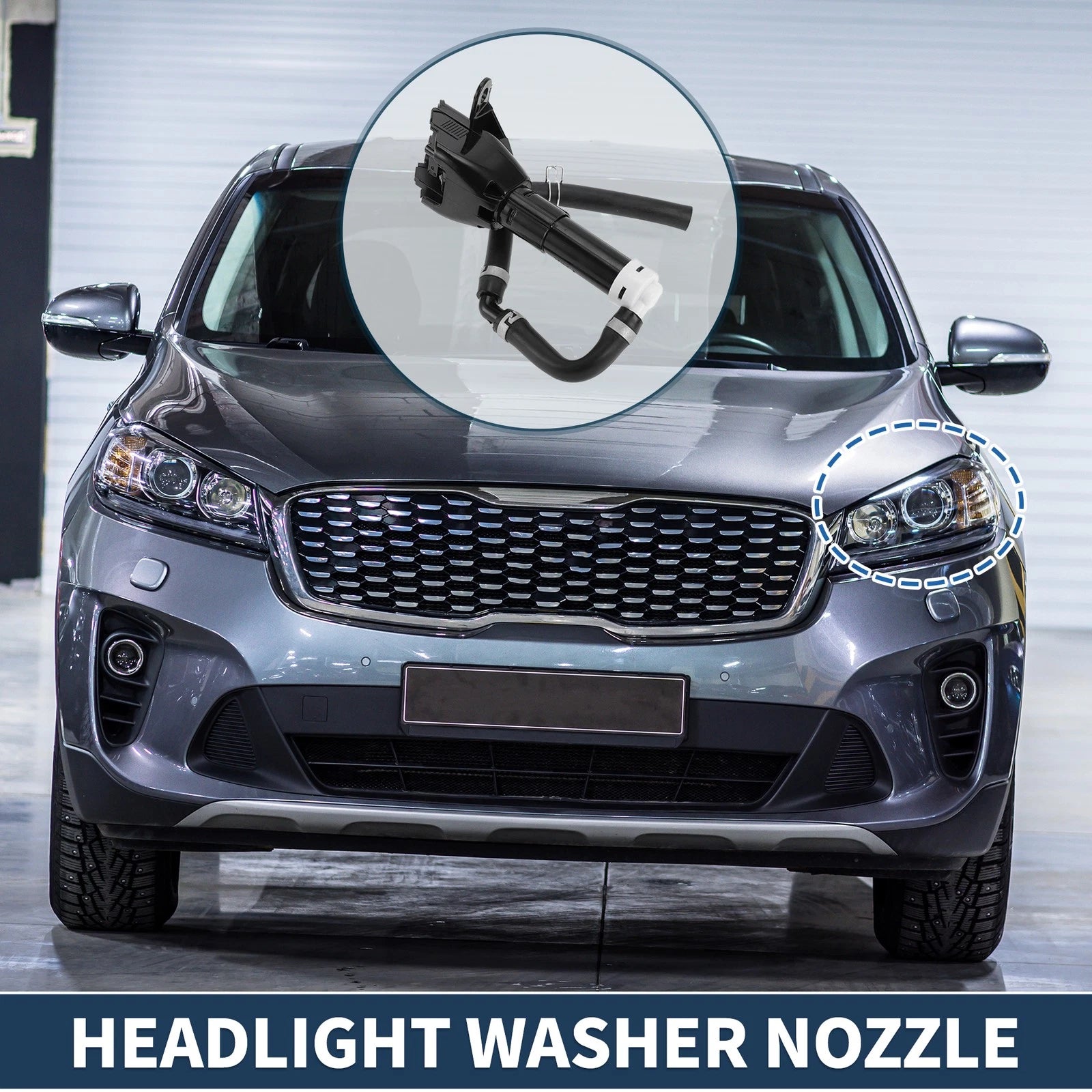 Front Driver Side Headlight Washer Nozzle Replacement for Mitsubishi Outlander (2014–2021)