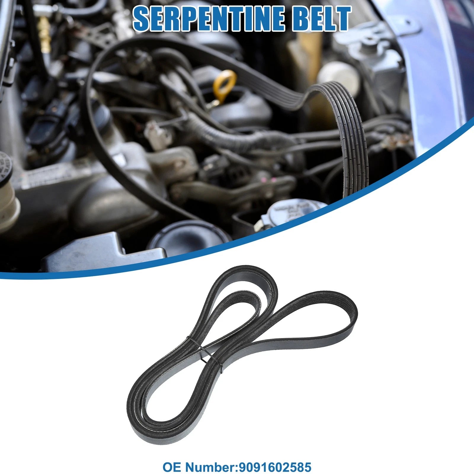 Serpentine Belt V-Ribbed Replacement for Chevrolet Corvette (1984–1984)
