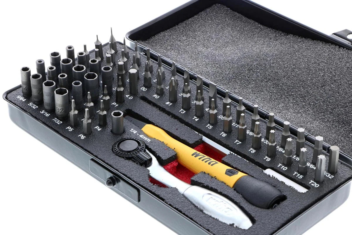 Wiha 75965 System-4 ESD Safe Ratchet & MicroBits Set for Technician (65pc)
