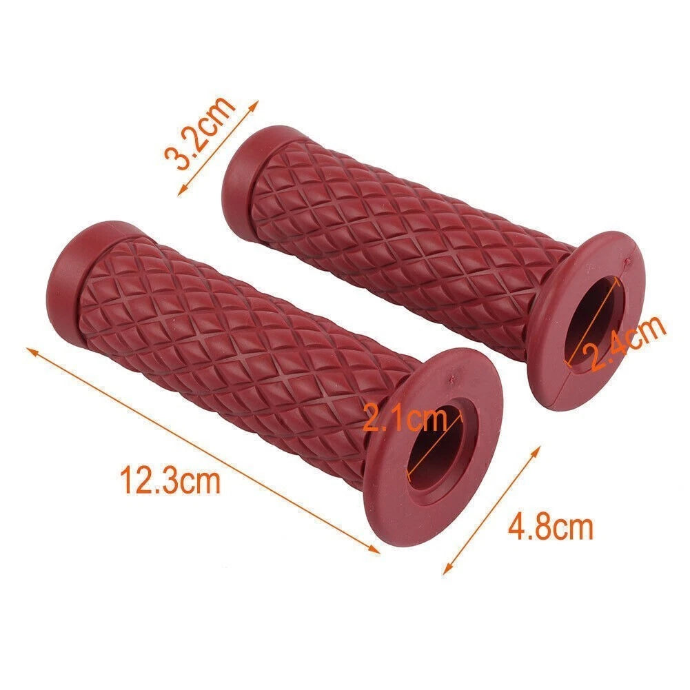7/8" Rubber Handlebar Hand Grip Bar End for Universal Motorcycle (All Years)
