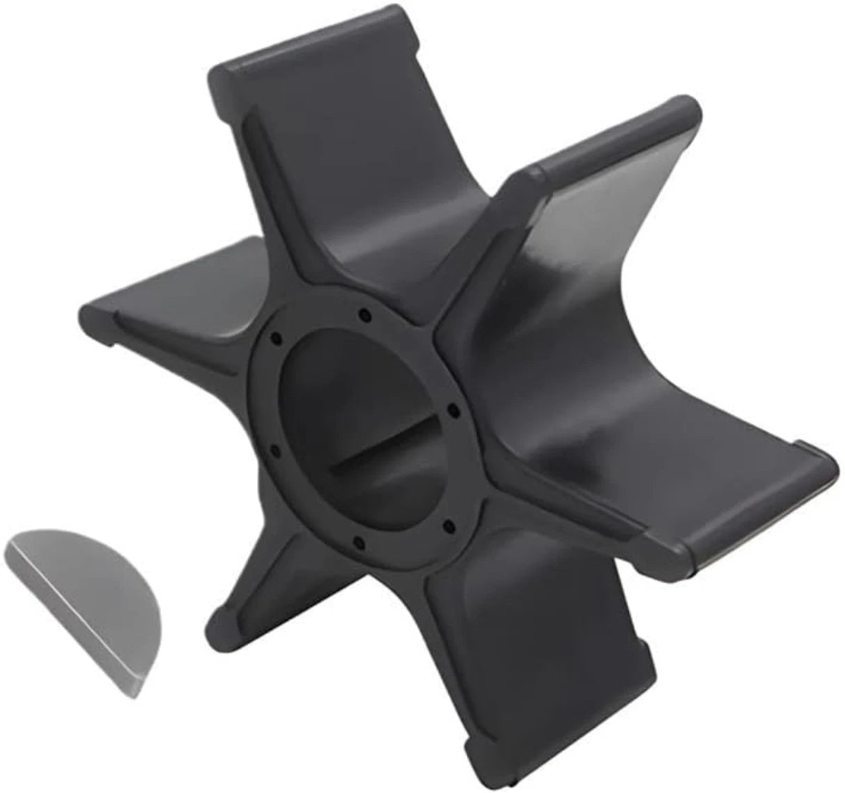 Water Pump Impeller with Key for Suzuki 4 Stroke 9.9 15 HP Outboard (17461-93900)