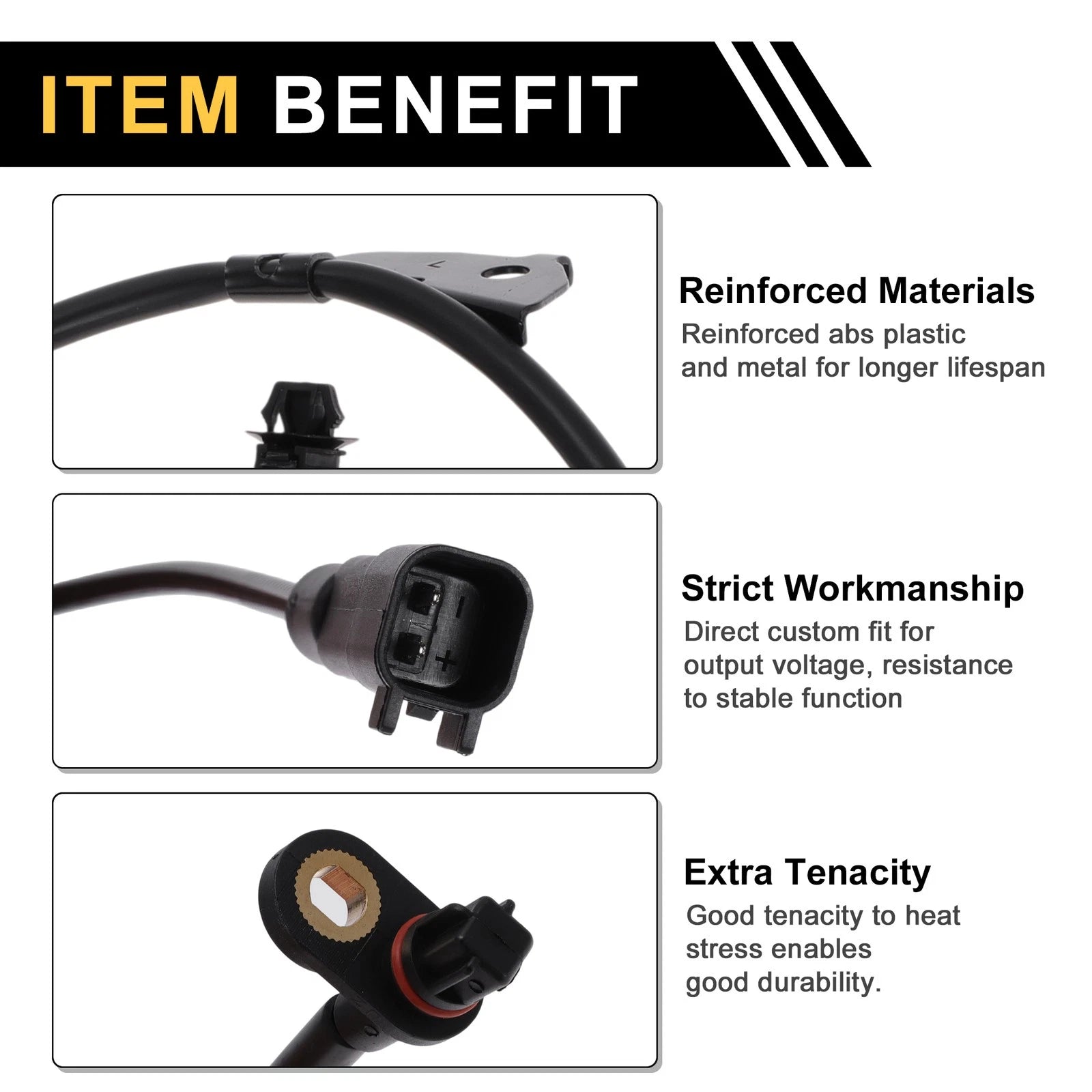 ABS Wheel Speed Sensor Rear Left Replacement for Mitsubishi Outlander Sport (2011–2017)