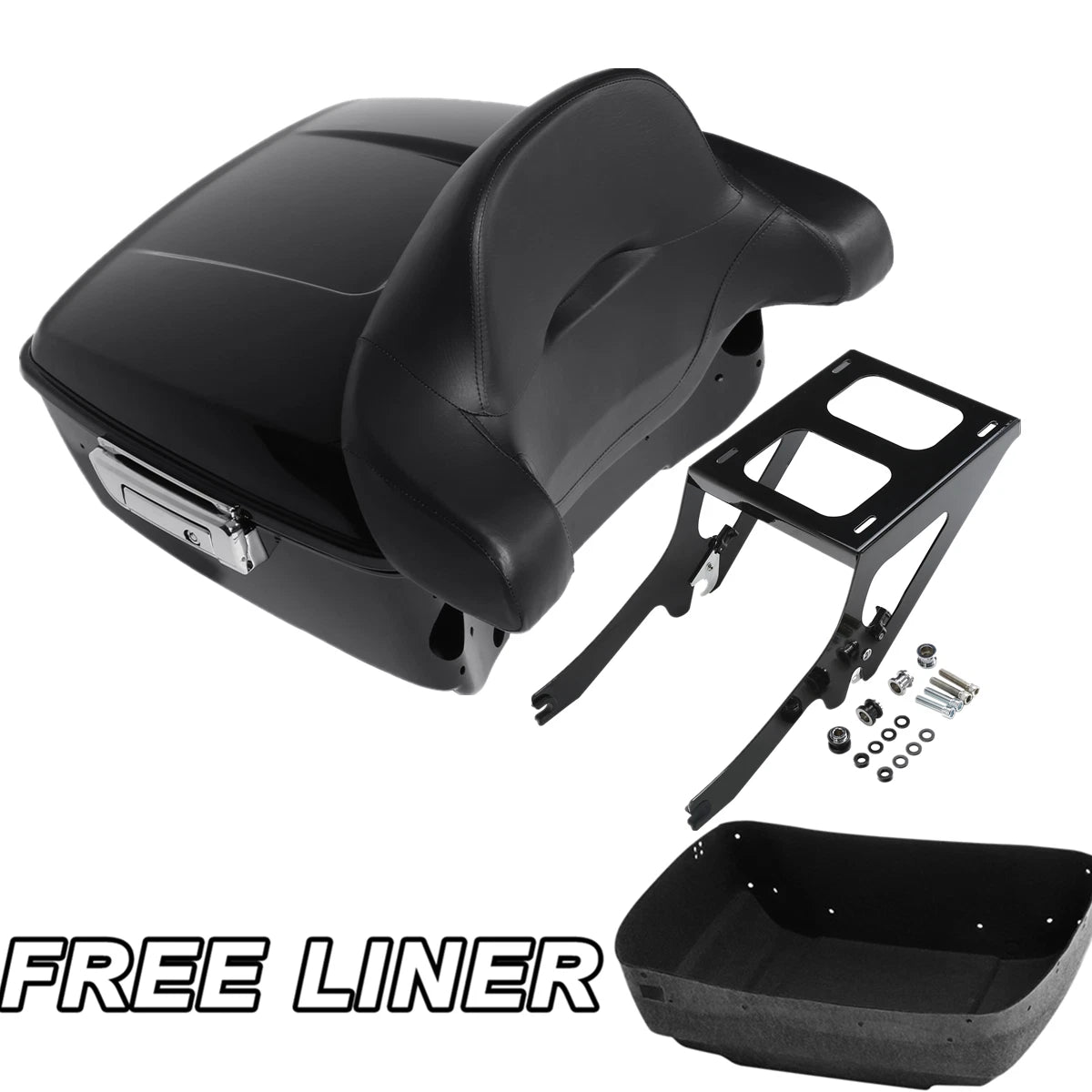 Trunk Backrest Pad Mount Rack for Harley Heritage Classic (2018–2026) Black