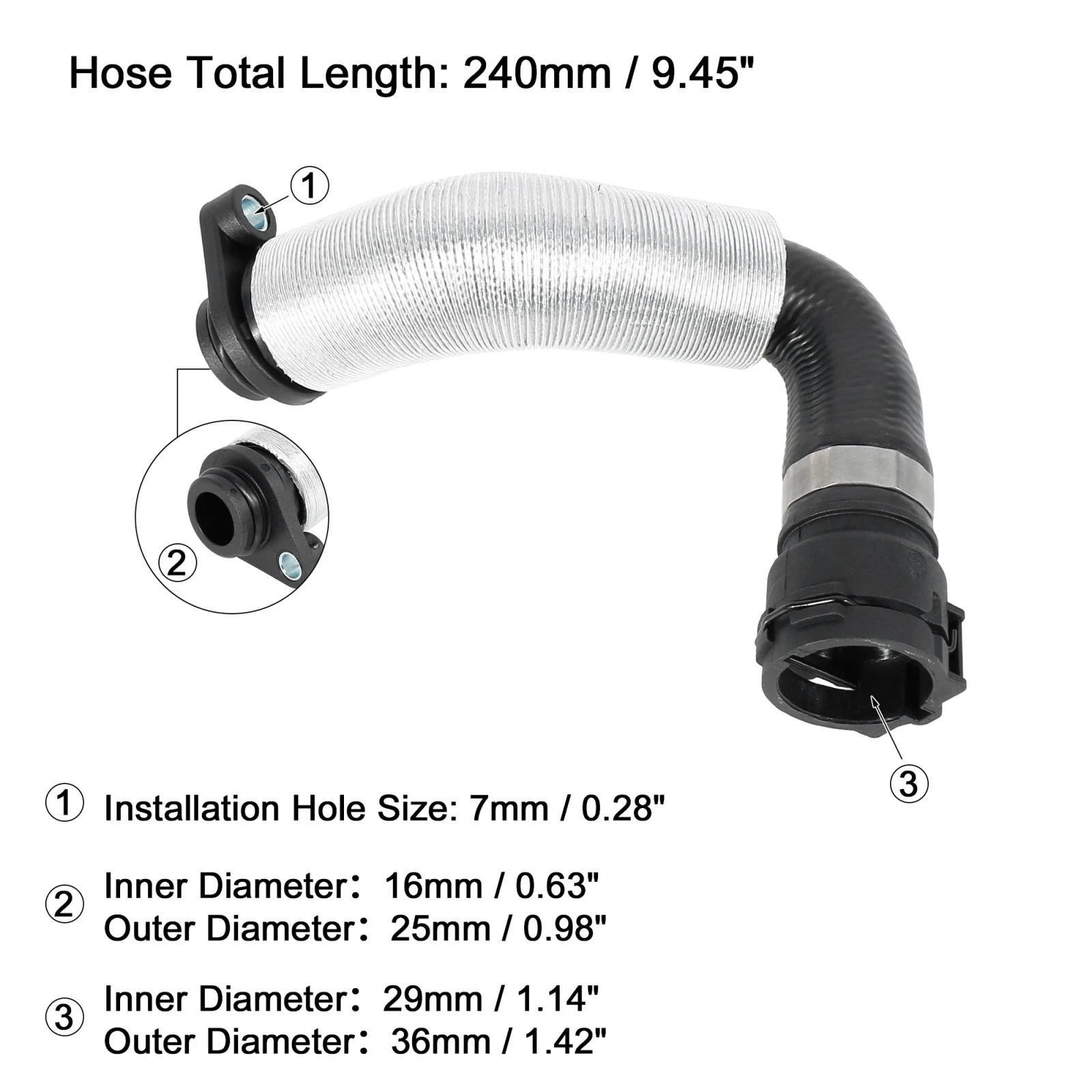 Coolant Water Hose for BMW 320i from Expansion Tank (2004–2005)