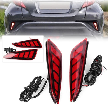 2X ABS 12V LED Rear Fog Light Taillight for Toyota C-HR (2016–2022)