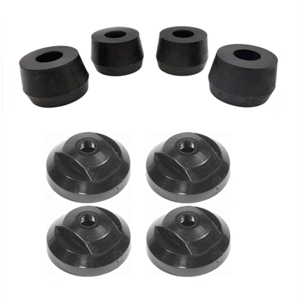 Set of 4 Bushings 23-99291T & End Caps 19-14842 for Mercruiser R/MR/Alpha One