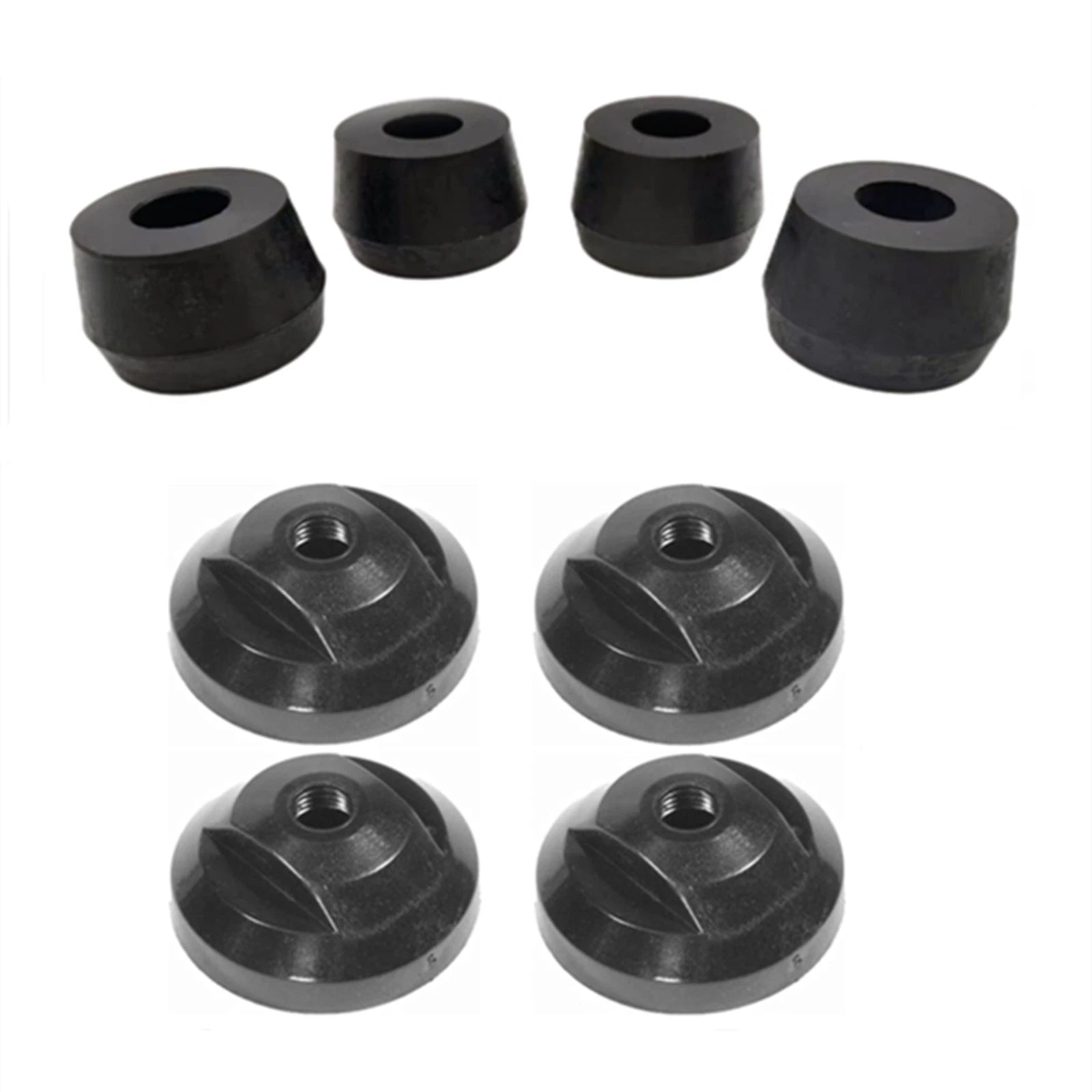 Set of 4 Bushings 23-99291T & End Caps 19-14842 for Mercruiser R/MR/Alpha One