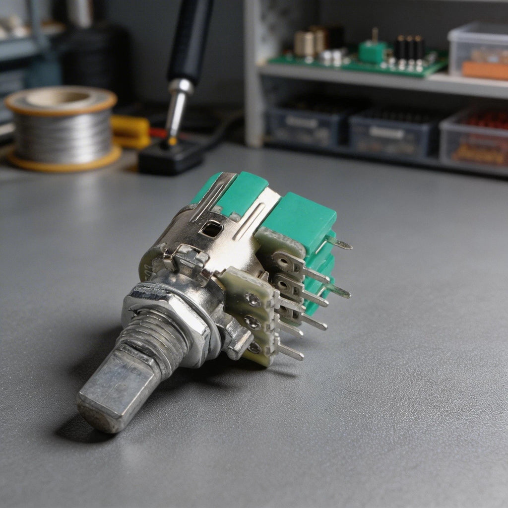 Volume Potentiometer with Switch A103 A503 Dual Gang for Audio Projects