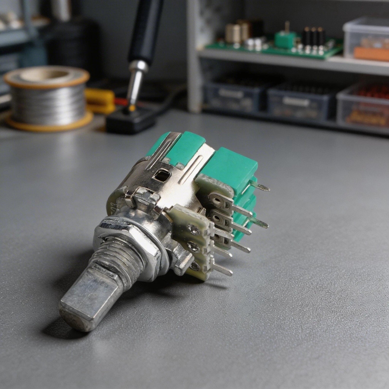 Volume Potentiometer with Switch A103 A503 Dual Gang for Audio Projects