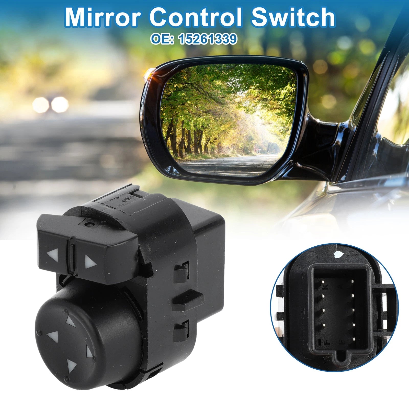Car Mirror Switch Replacement for Chevrolet Cobalt (2005–2010) Plastic Black